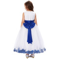 Grace Karin blanco azul flor sin mangas decorado princesa fiesta vestido de princesa 2 ~ 12 años CL008936-2